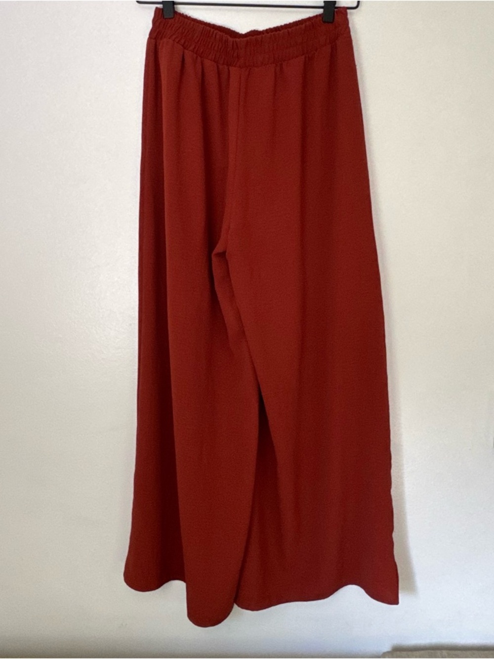 Wide Leg Elastic Waist Pants - Rust Size Small comfort waist Zara - Picture 3 of 4